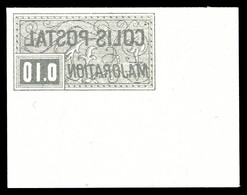 ** N°154C, N° Maury, 10c Gris-clair Non Dentelé, Impression Inversée Cdf, Tirage Special De 25 Exemplaires. SUPERBE. R.R - Ongebruikt