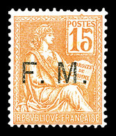 ** N°1, 15c Orange, TB  Qualité: **  Cote: 230 Euros - Timbres De Franchise Militaire