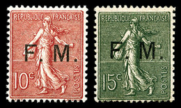 ** N°3/4, Semeuses: 15c Vert Et 10c Rose Surchargées, TB  Qualité: **  Cote: 310 Euros - Military Postage Stamps