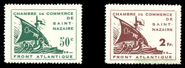 (*) N°8/9, Paire St Nazaire De 1945, SUP (certificat)  Qualité: (*)  Cote: 370 Euros - War Stamps