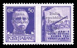 ** N°11A, (N° Maury), Timbre De Propagande 50c Violet Avec Vignette 'Artillerie'. SUPERBE. R.R.R (signé Scheller/Diena/c - War Stamps