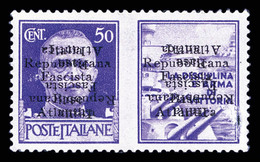 (*) N°11Ca, (N° Maury), Timbre De Propagande 50c Violet Avec Vignette 'Marine'. Surcharge Doublée Dont Une Renversée. Im - Oorlogszegels