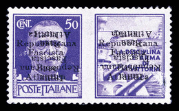 (*) N°11Ca, (N° Maury), Timbre De Propagande 50c Violet Avec Vignette 'Marine'. Surcharge Doublée Dont Une Renversée. Im - War Stamps