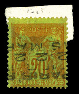 (*) N°6, 20c Brique Sur Vert Surchargé 4 Lignes Horizontalement Du 2 Mars, TTB. R.R.R (certificat)  Qualité: (*) - 1893-1947