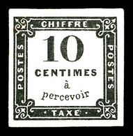 ** N°1, 10c Noir Lithographié, Restauré Mais Belle Présentation. R.R. (certificats)  Qualité: **  Cote: 40000 Euros - 1859-1959 Used