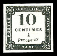 (*) N°1, 10c Noir, Faux De Sperati. TB (certificat)  Qualité: (*) - 1859-1959 Used