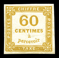 ** N°8, 60c Jaune-bistre, FRAÎCHEUR POSTALE, SUP (signé Calves/certificat)  Qualité: ** - 1859-1959 Used