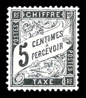 ** N°14, 5c Noir Fraîcheur Postale, Très Bon Centrage. SUP (certificat)  Qualité: ** - 1859-1959 Afgestempeld