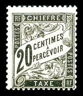 ** N°17, 20c Noir, Fraîcheur Postale, SUP (certificat)  Qualité: ** - 1859-1959 Used