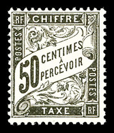 ** N°20, 50c Noir, Fraîcheur Postale. SUP (signé Calves/certificat)  Qualité: ** - 1859-1959 Usados