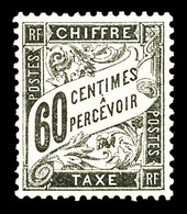 * N°21, 60c Noir, Large Charnière, Très Bon Centrage. TTB (certificat)  Qualité: *  Cote: 1000 Euros - 1859-1959 Used