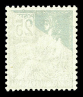 ** N°118b, 25c Mouchon, Impression Recto-verso Partielle. TTB (certificat)  Qualité: **  Cote: 650 Euros - Unused Stamps