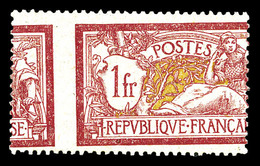 ** N°121, 1F Merson, Piquage à Cheval Horizontal. SUP (certificat)  Qualité: ** - Unused Stamps