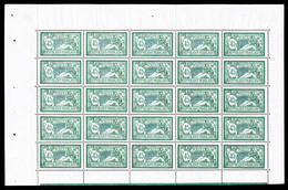 ** N°143, Merson, 45c Vert Clair Et Bleu En Feuille Complête De 25 Exemplaires, Fraîcheur Postale, Très Bon Centrage, SU - Full Sheets