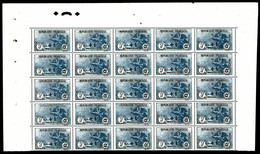 ** N°169, Orphelins, +1F Sur 5F +5F Noir Et Bleu Gris, PANNEAU DE 25 EXEMPLAIRES, Haut De Feuille, TRES BON CENTRAGE, SU - Volledige Vellen