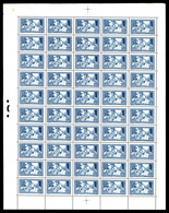 ** N°252, Travail En Feuille Complète De 50 Exemplaires Dont 5 Bandes Type I, II Et III Se Tenant, 1 Exemplaire Variété  - Full Sheets