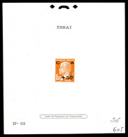 (*) épreuve D'atelier, Type Non émis: Mention 'Essai N°93' 1f50 Orange +50c Noir Pasteur CA, R.R.R Et SUP (certificat)   - Artistenproeven