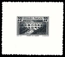 (*) N°262, 20f Pont Du Gard, épreuve D'état Sur Petit Feuillet (68 X 60 Mm). SUP. R.R. (certificat)  Qualité: (*) - Epreuves D'artistes