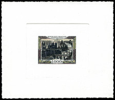 (*) N°29, 1000F Paris. Épreuve D'artiste En Noir Avec Bordure Aquarellée Jaune Et Carmin, RARE Et SUP (certificat)  Qual - Artist Proofs