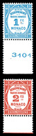 ** MONACO, Taxe: N°27/28, Paire Taxe De 1932 Bdf. TB  Qualité: **  Cote: 380 Euros - Unused Stamps