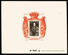 (*) MONACO, Blocs Et Feuillets: N°2, Prince Louis: épreuve Grand Format, RARE ET SUPERBE (certificat)  Qualité: (*) - Blocks & Sheetlets