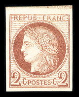 * COLONIES GENERALES, N°15, 2c Rouge-brun, Grandes Marges, SUPERBE (certificat)  Qualité: *  Cote: 550 Euros - Eagle And Crown