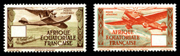 ** AFRIQUE EQUATORIALE, PA: N°33/34, Les 2 Exemplaires Sans Valeur Dans Le Cartouche (1ex*). TTB  Qualité: **  Cote: 220 - Unused Stamps