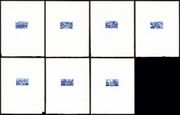 (*) AFRIQUE OCCIDENTALE, PA: N°4/10, Série Tchad Au Rhin En 7 épreuves D'Artiste En Bleu Outremer Sur Papier Filigrané ( - Neufs