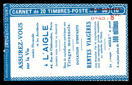 ** ALGERIE, Carnets: N°9, Série 123, AIGLE Et EU (infime Charnières Sur Couv). TB  Qualité: **  Cote: 425 Euros - Unused Stamps