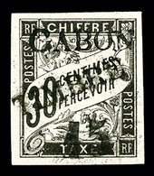 * GABON, N°12, 15 Sur 30c Noir (tirage 250 Exemplaires), Quatre Belles Marges, PIECE SUPERBE ET RARE (signé/certificat)  - Ungebraucht