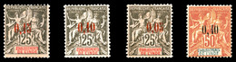 * INDE, N°20/23, Les Quatre Valeurs SUP. R. (certificat)  Qualité: *  Cote: 1580 Euros - Unused Stamps