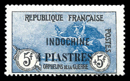 * INDOCHINE, N°95, 4 Pi S 5f +5f. TB  Qualité: *  Cote: 285 Euros - Usados