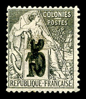 * MADAGASCAR, N°6, 5 Sur 10c Noir Sur Lilas, TB (signé)  Qualité: *  Cote: 350 Euros - Unused Stamps