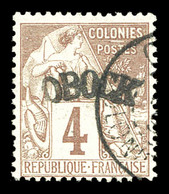 O OBOCK, N°3, 4c Lilas-brun Sur Paille. SUP (certificat)  Qualité: O  Cote: 550 Euros - Used Stamps