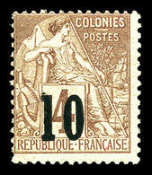 ** SENEGAL, N°3c, 10 Sur 4 Lilas Brun Et Gris Type IV. TTB (signé Calves)  Qualité: ** - Used Stamps