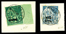 O SENEGAL, N°6/7, Timbres Des Colonies Surchargés, Les 2 Valeurs TB (signé Calves/certificat)  Qualité: O  Cote: 440 Eur - Usados