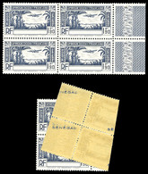 ** SENEGAL, PA:N°13, 1f90 Outremer: Sans Légende 'SENEGAL' Dans Le Cartouche Due à Un Pliage Accidentel, Impression Au V - Used Stamps