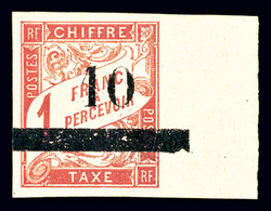 ** SENEGAL, Taxe:N°3, 10 Sur 1f Rose Sur Paille, Bdf, Fraîcheur Postale. SUP (certificat)  Qualité: ** - Used Stamps