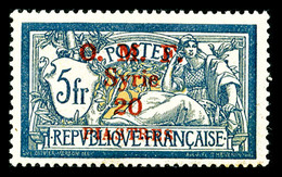 * SYRIE, N°30, 20 Pi Sur 5 F, Surcharge Carmin, Quasi **, Frais, TTB (certificat)  Qualité: *  Cote: 400 Euros - Unused Stamps