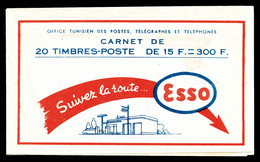 ** TUNISIE, Carnets: N°22, ESSO Et CAFE BONDIN. TB  Qualité: **  Cote: 80 Euros - Unused Stamps