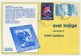 YUGOSLAVIA 1989 Commercial Postcard With Red Cross Week 150d Tax.  Michel ZZM 169 - Charity Issues