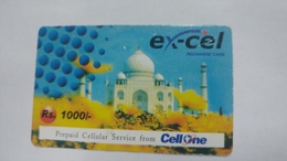 India-ex-cel-recharge Card-(31)-(rs.1000)-(30.6.2005)-(jaipur)-card Used+1 Card Prepiad Free - India