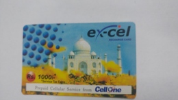 India-ex-cel-recharge Card-(31a)-(rs.1000)-(30.11.2005)-(jaipur)-card Used+1 Card Prepiad Free - India