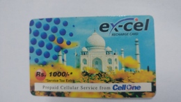 India-ex-cel-recharge Card-(31c)-(rs.1000)-(17.4.2007)-(jaipur)-card Used+1 Card Prepiad Free - Inde