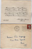 VP13.565 - PARIS 1961 - Carton D'Invitation -  Mariage De Mr Jacques DEMANGE & Magdeleine BEUVELET - Boda