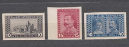 Austrohungarian Occ. Of Bosnia 1917 Mi#121-123 U - Imperforated, Mint Hinged - Unused Stamps