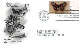 USA, FDC, Butterfly     /   LES ÉTAT UNIES; Lettre De Première Jour, Papillon    1977 - Otros