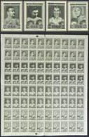 TOPIC BOXING: Complete Sheet Of 80 Cinderellas Of The Famous Engraver Czeslau Slania With 4 Different Models: John L. Su - Erinnofilie