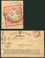 GERMANY: Card Sent From Lauterbach To Giessen On 9/DE/1872, Franked With 2Kr. Orange (Sc.8), Minor Faults (age Spots), C - Cartas & Documentos