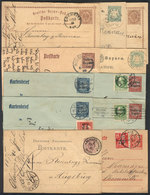 GERMANY: 11 Postal Stationeries Used Between 1874 And 1920, Interesting! - Briefe U. Dokumente